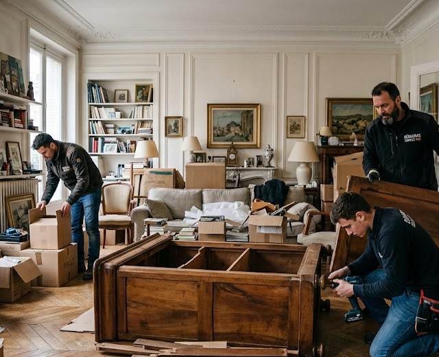 Équipe Diogène Clean Services en chantier de débarras de maison à Levallois-Perret (92)